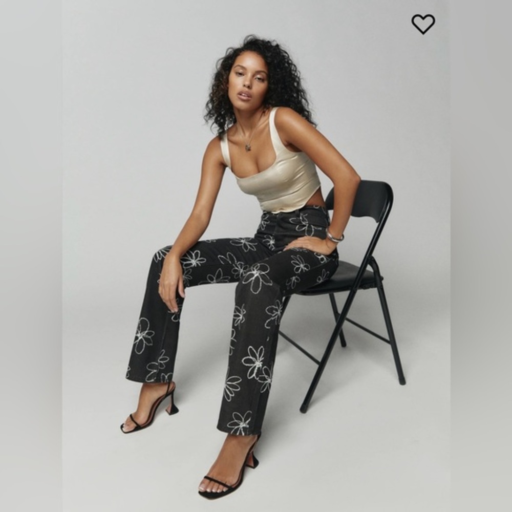 Reformation Daisy High Rise Straight Long Jeans